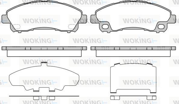 Woking P17453.00 - Bremžu uzliku kompl., Disku bremzes www.autospares.lv