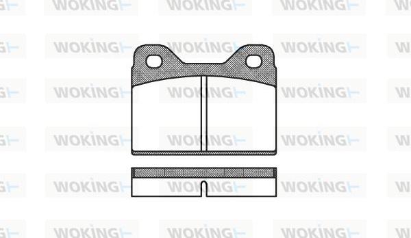 Woking P1733.00 - Тормозные колодки, дисковые, комплект www.autospares.lv