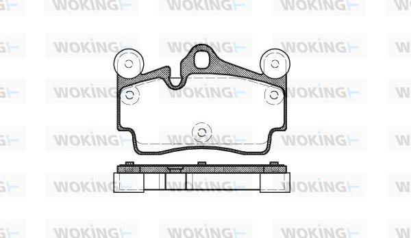 Woking P8963.00 - Тормозные колодки, дисковые, комплект www.autospares.lv