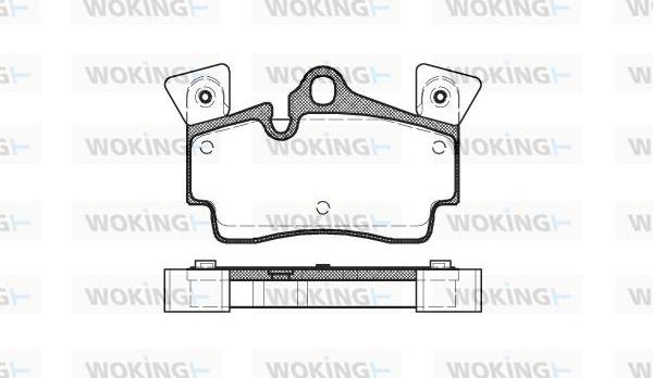 Woking P8963.10 - Тормозные колодки, дисковые, комплект www.autospares.lv