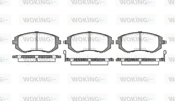 Woking P8513.02 - Тормозные колодки, дисковые, комплект www.autospares.lv