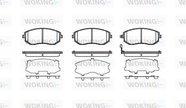 Woking P8513.11 - Тормозные колодки, дисковые, комплект www.autospares.lv