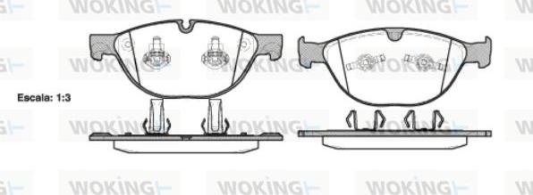 Woking P8583.30 - Bremžu uzliku kompl., Disku bremzes www.autospares.lv