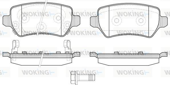 Woking P8573.22 - Bremžu uzliku kompl., Disku bremzes autospares.lv