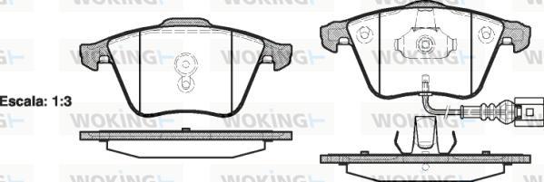 Woking P8643.41 - Bremžu uzliku kompl., Disku bremzes autospares.lv