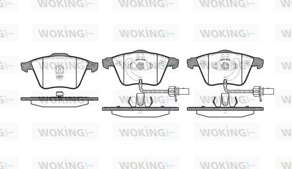 Woking P8643.02 - Тормозные колодки, дисковые, комплект www.autospares.lv