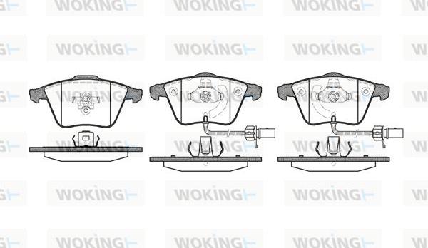 Woking P8643.12 - Bremžu uzliku kompl., Disku bremzes autospares.lv