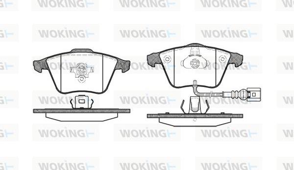 Woking P8643.32 - Тормозные колодки, дисковые, комплект www.autospares.lv