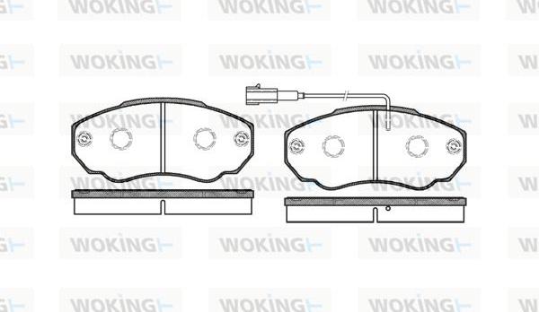 Woking P8603.01 - Тормозные колодки, дисковые, комплект www.autospares.lv