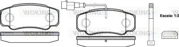 Woking P8613.02 - Bremžu uzliku kompl., Disku bremzes www.autospares.lv