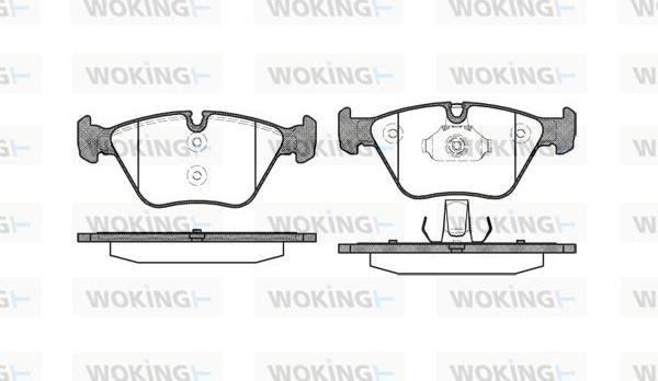 Woking P8633.00 - Тормозные колодки, дисковые, комплект www.autospares.lv