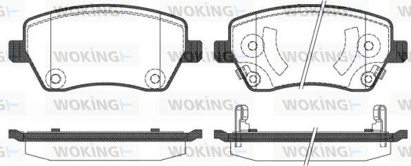 Woking P8873.02 - Тормозные колодки, дисковые, комплект www.autospares.lv