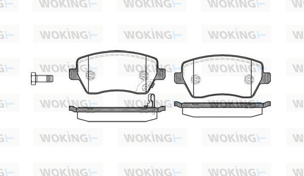 Woking P8873.11 - Тормозные колодки, дисковые, комплект www.autospares.lv