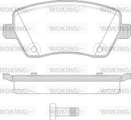 Woking P8873.22 - Тормозные колодки, дисковые, комплект www.autospares.lv