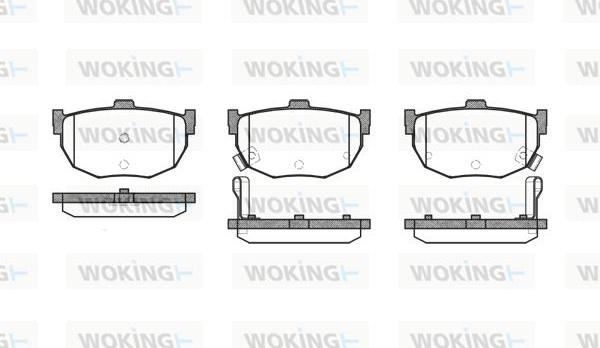 Woking P3943.12 - Тормозные колодки, дисковые, комплект www.autospares.lv