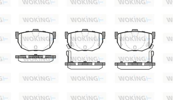 Woking P3943.22 - Тормозные колодки, дисковые, комплект www.autospares.lv