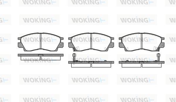 Woking P3903.02 - Bremžu uzliku kompl., Disku bremzes autospares.lv