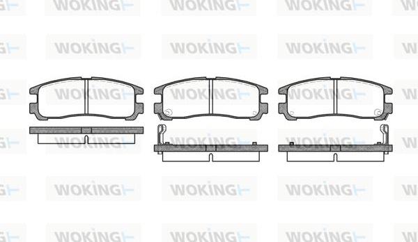 Woking P3913.02 - Тормозные колодки, дисковые, комплект www.autospares.lv