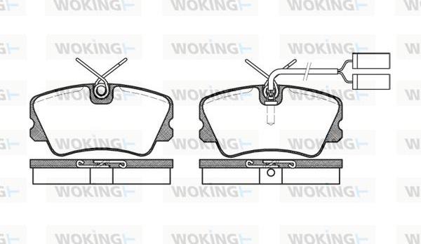 Woking P3593.02 - Bremžu uzliku kompl., Disku bremzes autospares.lv