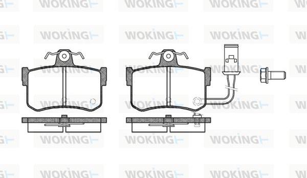 Woking P3513.01 - Bremžu uzliku kompl., Disku bremzes www.autospares.lv