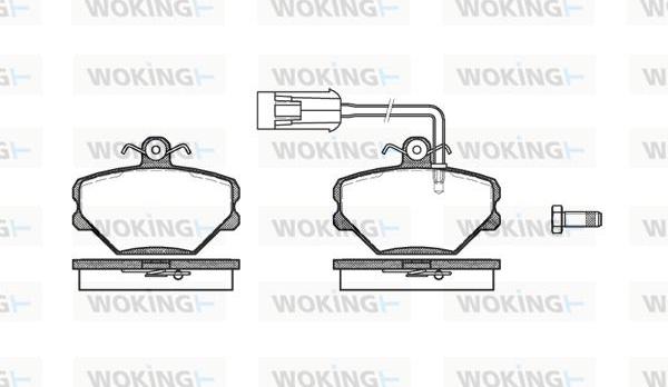 Woking P3643.42 - Тормозные колодки, дисковые, комплект www.autospares.lv