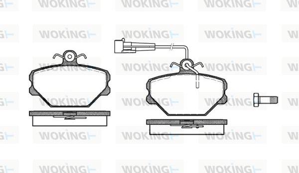 Woking P3643.02 - Тормозные колодки, дисковые, комплект www.autospares.lv