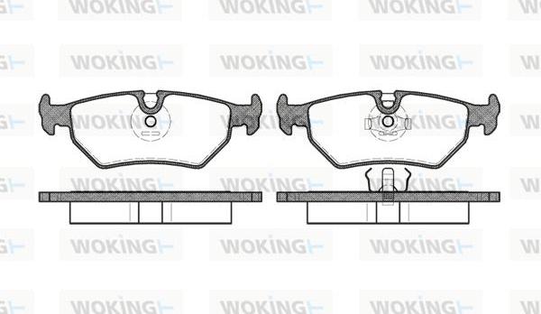 Woking P3653.10 - Тормозные колодки, дисковые, комплект www.autospares.lv