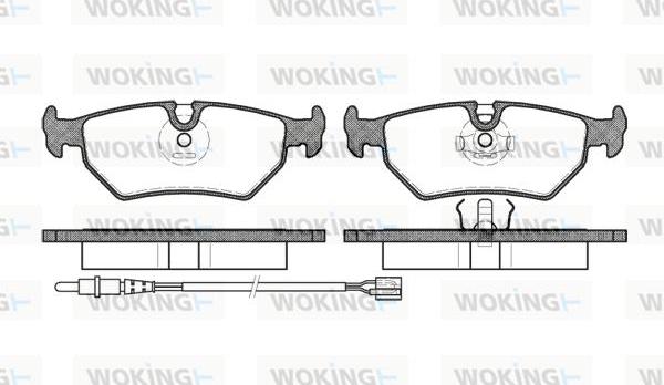 Woking P3653.32 - Тормозные колодки, дисковые, комплект www.autospares.lv