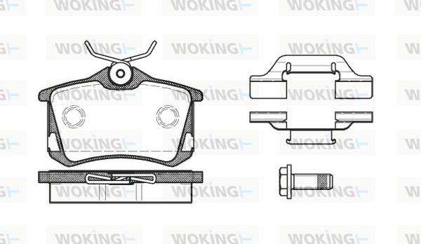 Woking P3633.50 - Brake Pad Set, disc brake www.autospares.lv