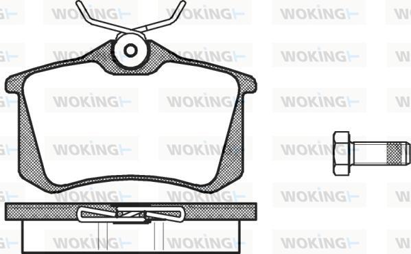 Woking P3633.00 - Тормозные колодки, дисковые, комплект www.autospares.lv