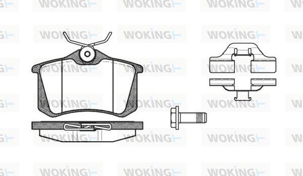 Woking P3633.03 - Brake Pad Set, disc brake www.autospares.lv