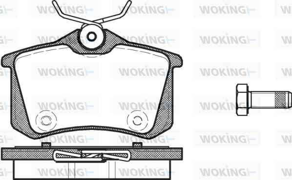 Woking P3633.14 - Тормозные колодки, дисковые, комплект www.autospares.lv