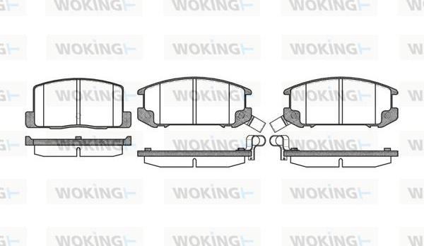 Woking P3013.12 - Тормозные колодки, дисковые, комплект www.autospares.lv