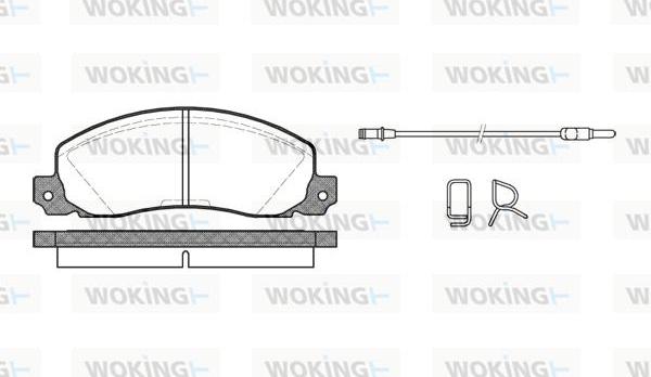 Woking P3023.02 - Bremžu uzliku kompl., Disku bremzes autospares.lv