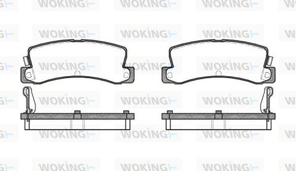 Woking P3143.04 - Bremžu uzliku kompl., Disku bremzes autospares.lv