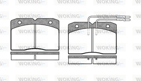 Woking P3113.04 - Bremžu uzliku kompl., Disku bremzes autospares.lv