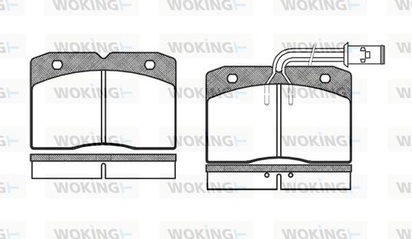 Woking P3113.12 - Bremžu uzliku kompl., Disku bremzes autospares.lv