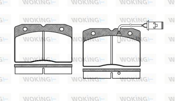 Woking P3113.22 - Bremžu uzliku kompl., Disku bremzes autospares.lv