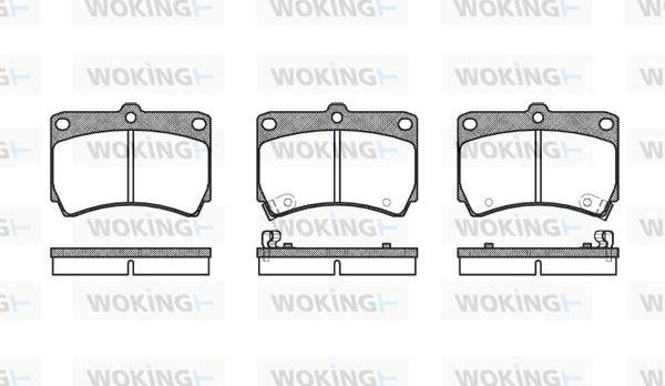 Woking P3123.12 - Bremžu uzliku kompl., Disku bremzes autospares.lv