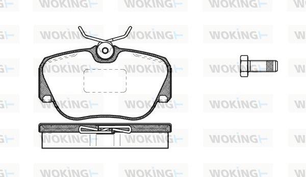 Woking P3843.00 - Brake Pad Set, disc brake www.autospares.lv