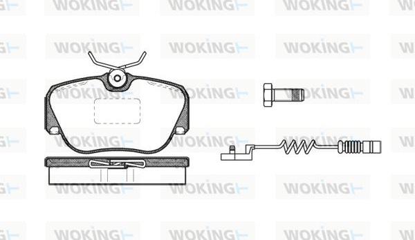 Woking P3843.02 - Bremžu uzliku kompl., Disku bremzes www.autospares.lv