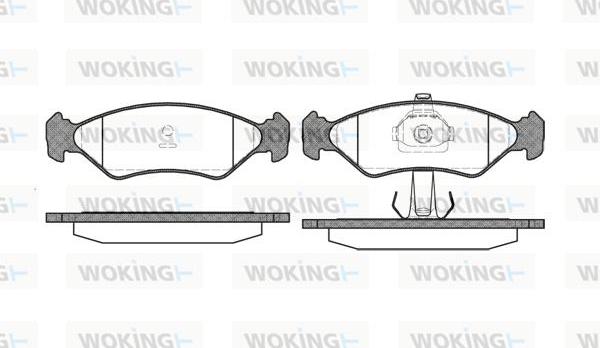 Woking P3853.20 - Тормозные колодки, дисковые, комплект www.autospares.lv