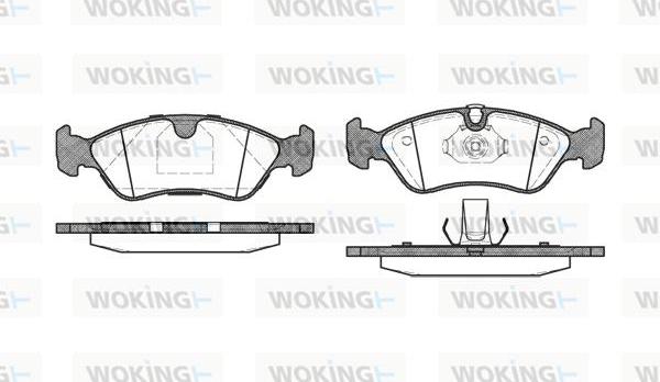 Woking P3863.50 - Bremžu uzliku kompl., Disku bremzes autospares.lv