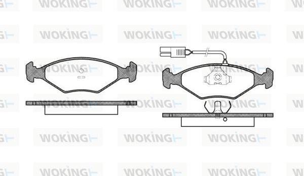 Woking P3813.02 - Brake Pad Set, disc brake www.autospares.lv