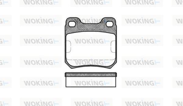 Woking P3393.40 - Тормозные колодки, дисковые, комплект www.autospares.lv