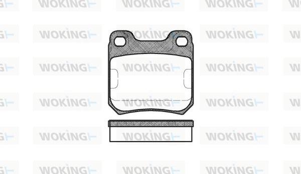 Woking P3393.00 - Тормозные колодки, дисковые, комплект www.autospares.lv