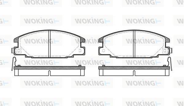 Woking P3383.04 - Тормозные колодки, дисковые, комплект www.autospares.lv