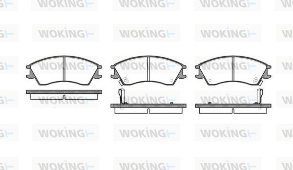 Woking P3243.12 - Тормозные колодки, дисковые, комплект www.autospares.lv