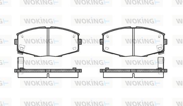 Woking P3253.04 - Bremžu uzliku kompl., Disku bremzes autospares.lv