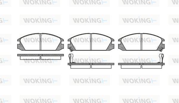 Woking P3283.02 - Тормозные колодки, дисковые, комплект www.autospares.lv